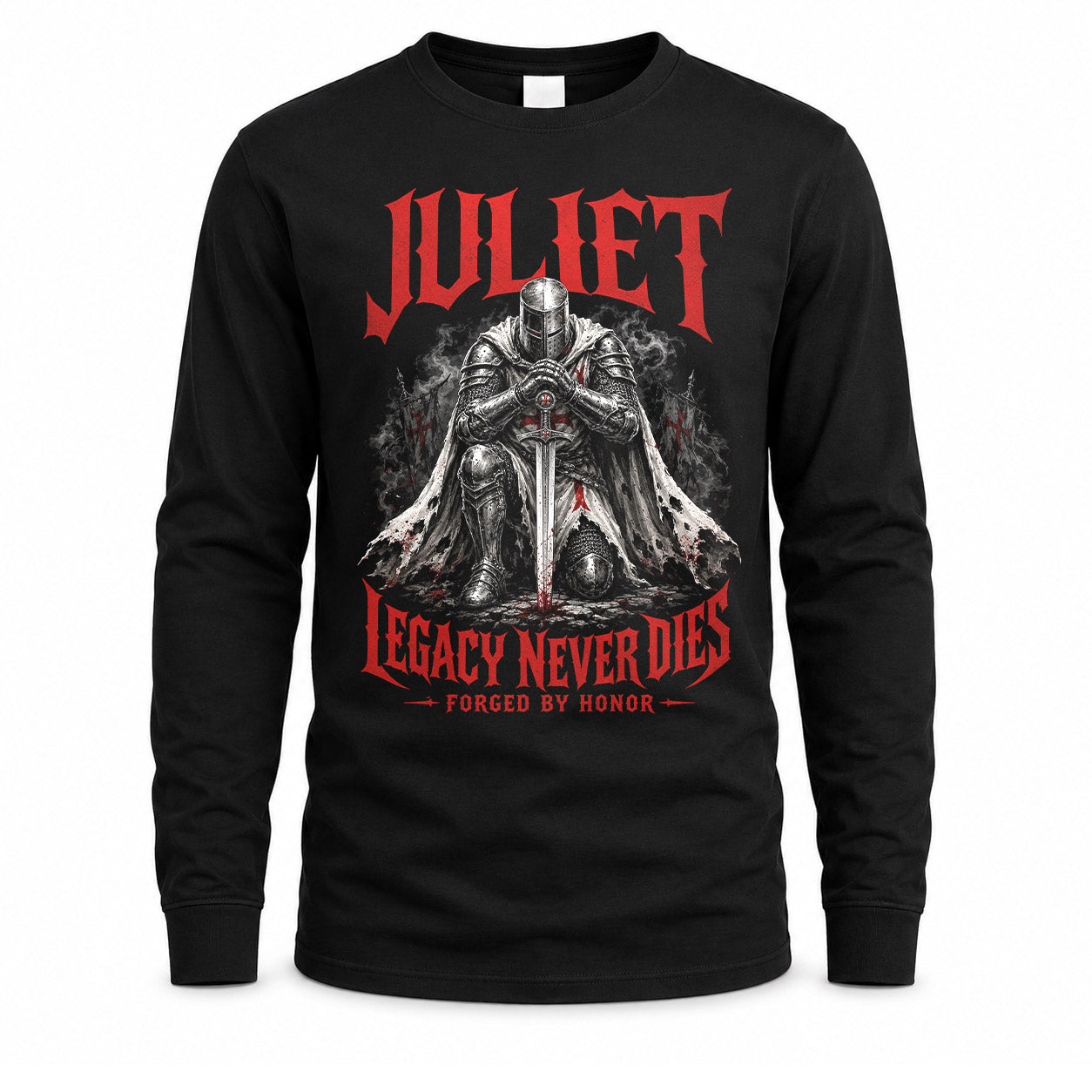 JULIET HS90-K04-109 - NAME Legacy Never Dies Forged By Honor Personalized Knight