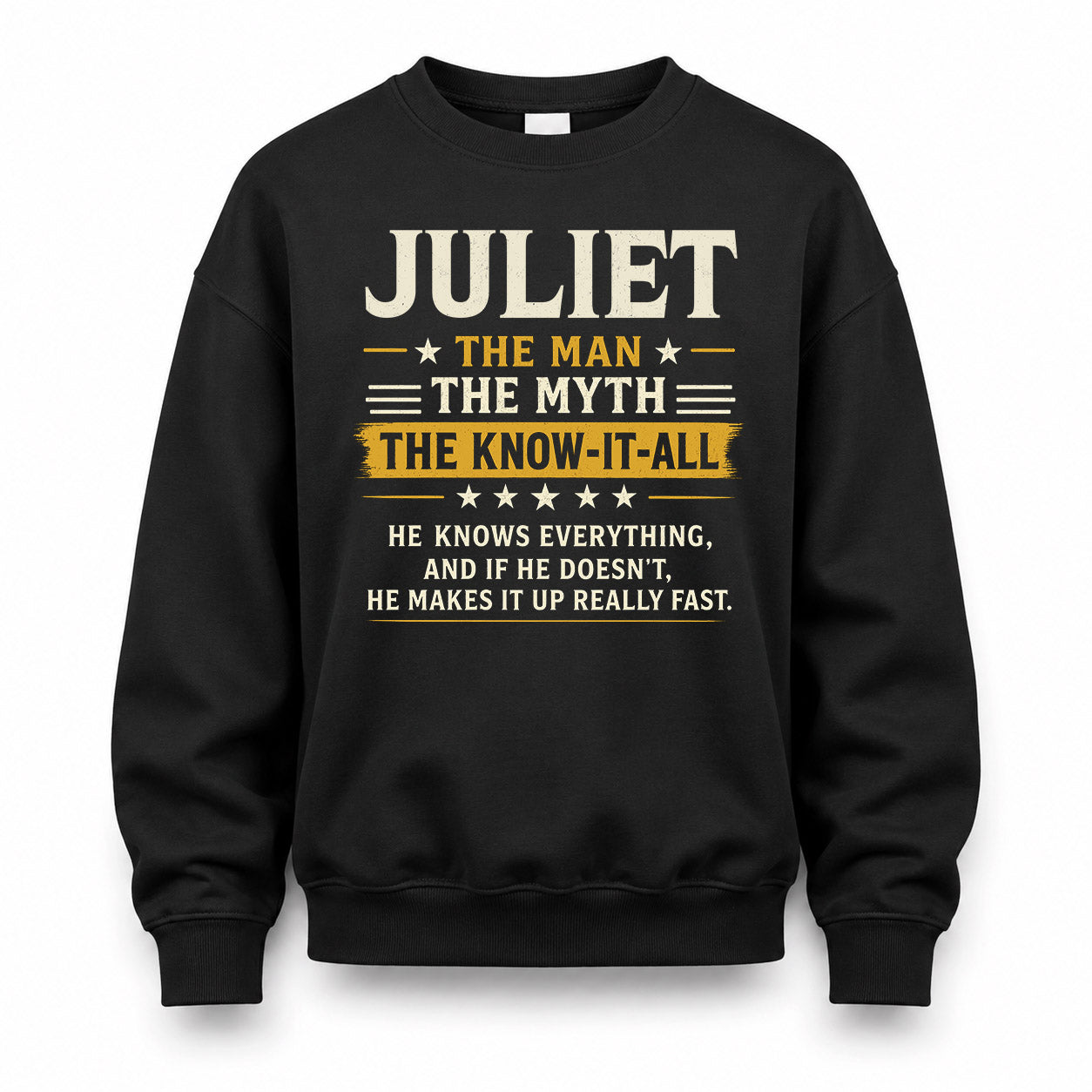 JULIET TM90-K04-125 - NAME Legendary Know-It-All Personalized Funny Shirt