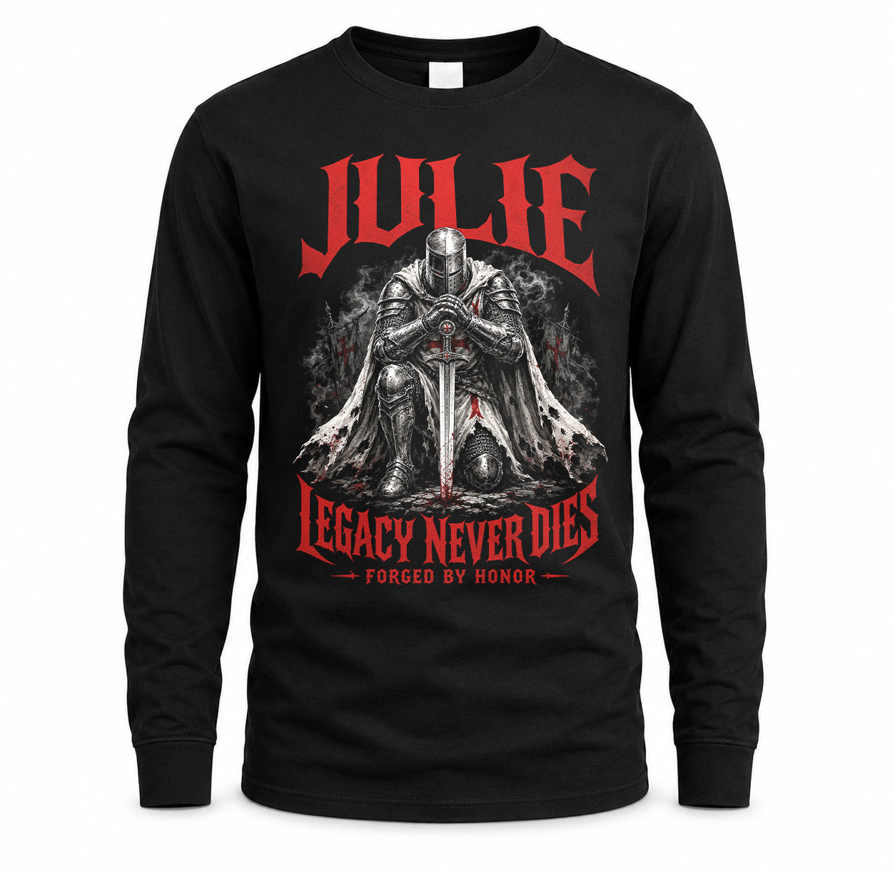 JULIE HS90-K04-109 - NAME Legacy Never Dies Forged By Honor Personalized Knight