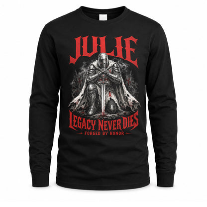 JULIE HS90-K04-109 - NAME Legacy Never Dies Forged By Honor Personalized Knight