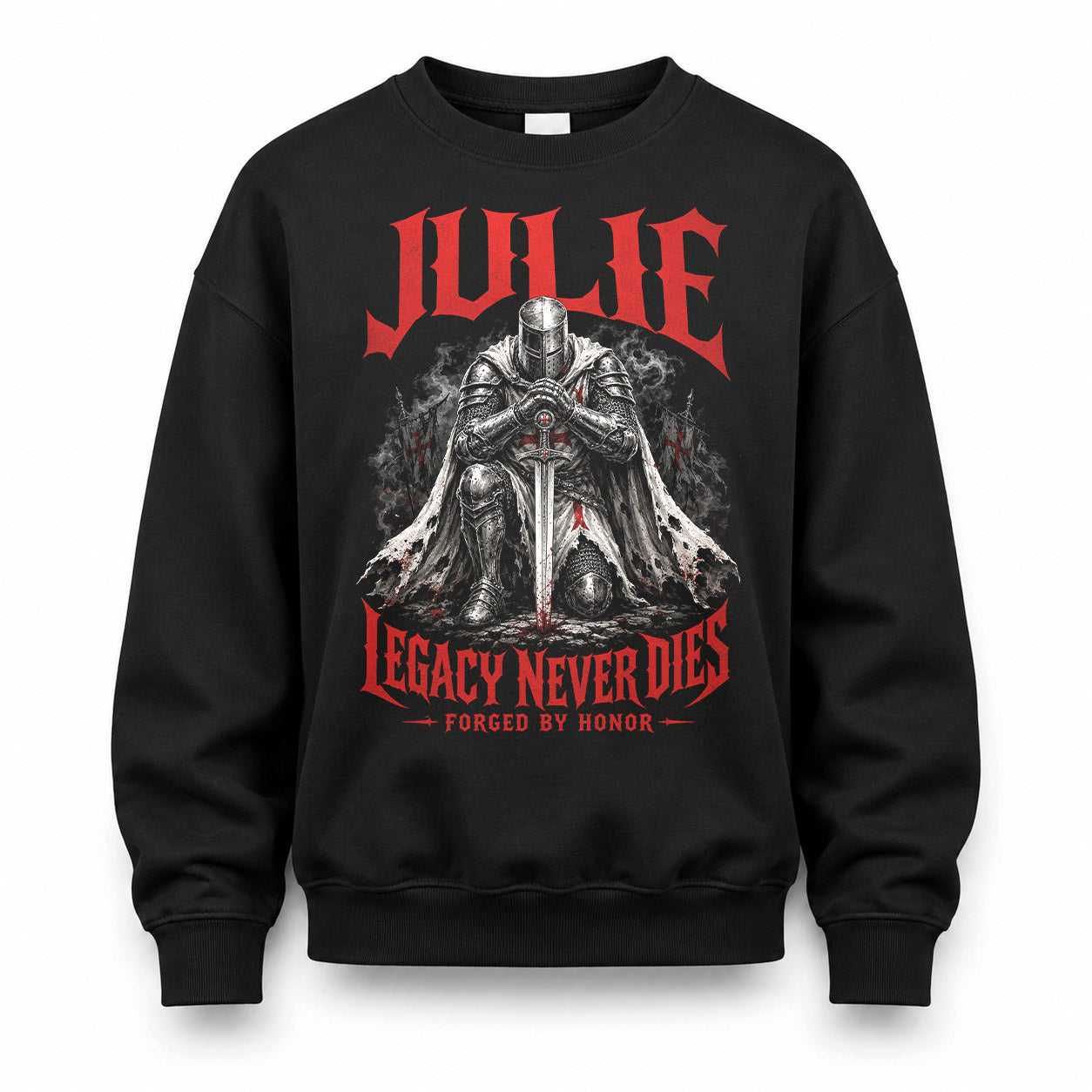 JULIE HS90-K04-109 - NAME Legacy Never Dies Forged By Honor Personalized Knight