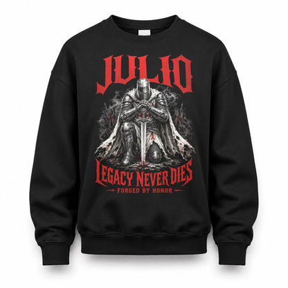JULIO HS90-K04-109 - NAME Legacy Never Dies Forged By Honor Personalized Knight