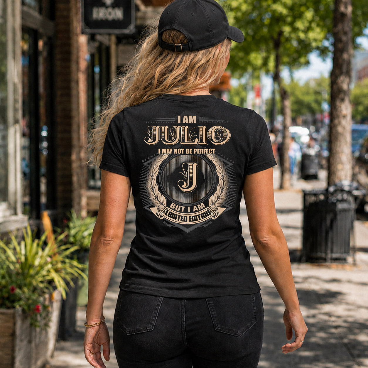 JULIO PH55-T25-Personalized Name Quote Apparel “I Am NAME May Not Be Perfect But I Am Limited Edition”