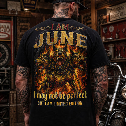 JUNE MP88-F2-168–Personalized Bold Quote Apparel “I Am NAME I May Not Be Perfect But I Am Limited Edition