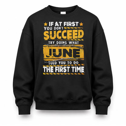 JUNE TP22-K11-109 - Personalized Funny Quote Apparel “If At First You Don’t Succeed, Try Doing What WANG Told You To Do The First Time”
