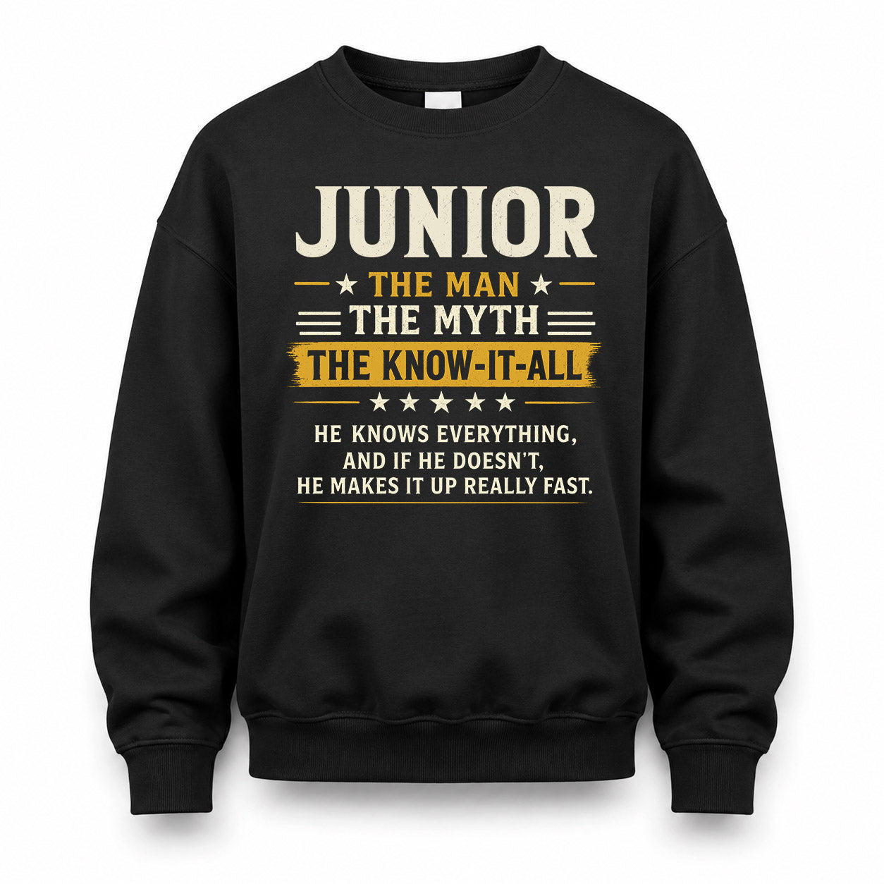 JUNIOR TM90-K04-125 - NAME Legendary Know-It-All Personalized Funny Shirt