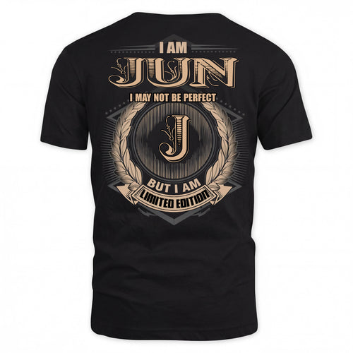 JUN PH55-T25-Personalized Name Quote Apparel “I Am NAME May Not Be Perfect But I Am Limited Edition”