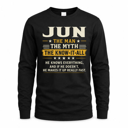 JUN TM90-K04-125 - NAME Legendary Know-It-All Personalized Funny Shirt