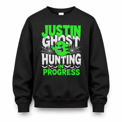 JUSTIN HW22-K06-109 - NAME Ghost Hunting In Progress Personalized Halloween Shirt