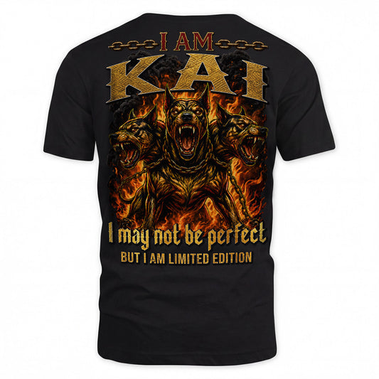 KAI MP88-F2-168–Personalized Bold Quote Apparel “I Am NAME I May Not Be Perfect But I Am Limited Edition