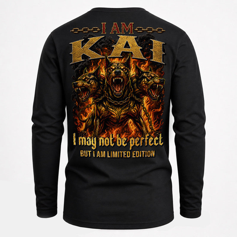 KAI MP88-F2-168–Personalized Bold Quote Apparel “I Am NAME I May Not Be Perfect But I Am Limited Edition