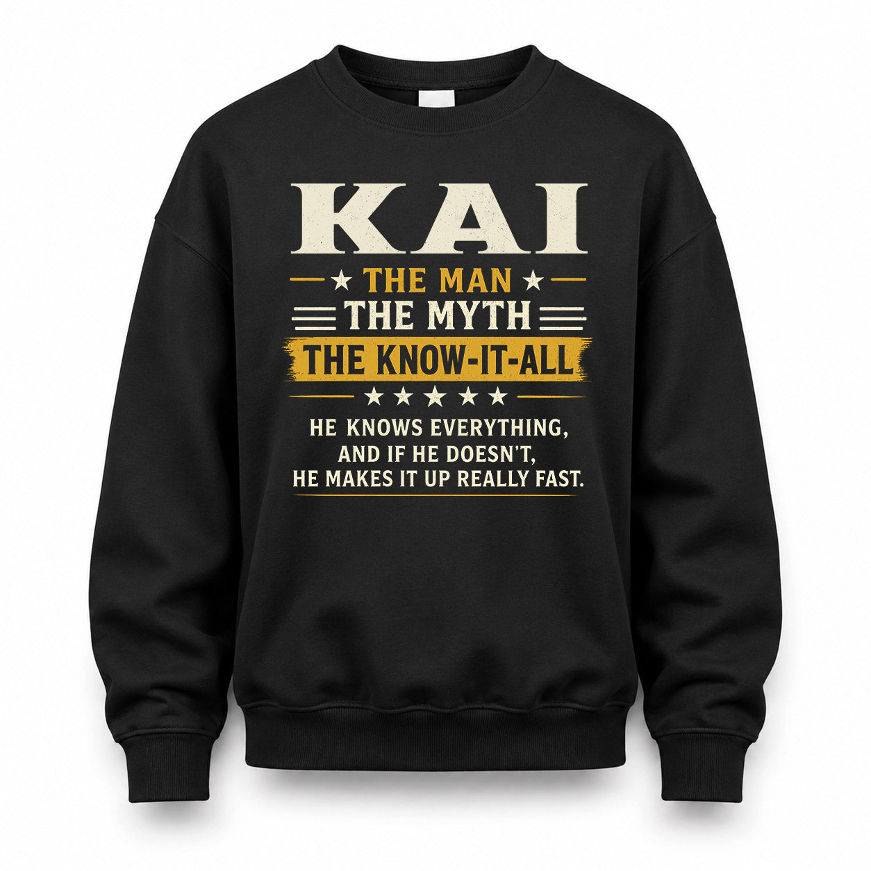 KAI TM90-K04-125 - NAME Legendary Know-It-All Personalized Funny Shirt