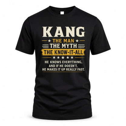 KANG TM90-K04-125 - NAME Legendary Know-It-All Personalized Funny Shirt