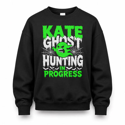 KATE HW22-K06-109 - NAME Ghost Hunting In Progress Personalized Halloween Shirt