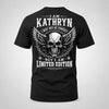 KATHRYN P01-K24-229 – Personalized Skull Graphic Apparel “I Am NAME I May Not Be Perfect But I Am Limited Edition”