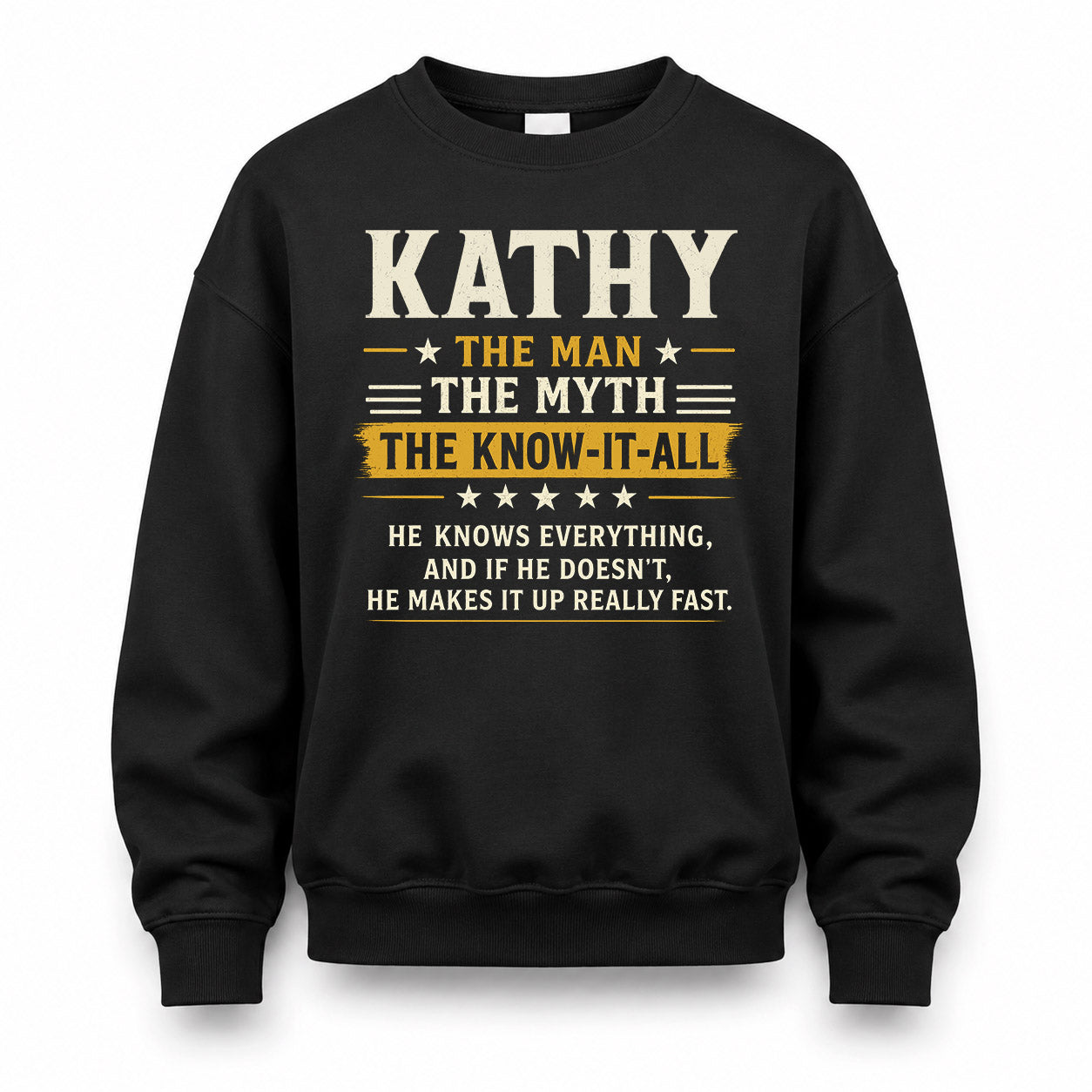 KATHY TM90-K04-125 - NAME Legendary Know-It-All Personalized Funny Shirt
