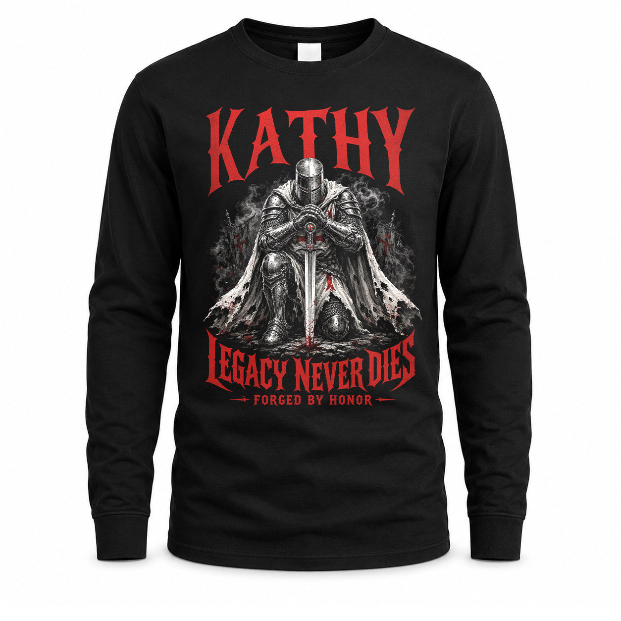 KATHY HS90-K04-109 - NAME Legacy Never Dies Forged By Honor Personalized Knight