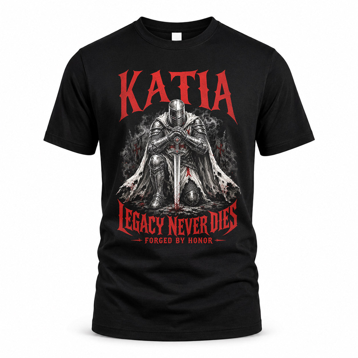 KATIA HS90-K04-109 - NAME Legacy Never Dies Forged By Honor Personalized Knight