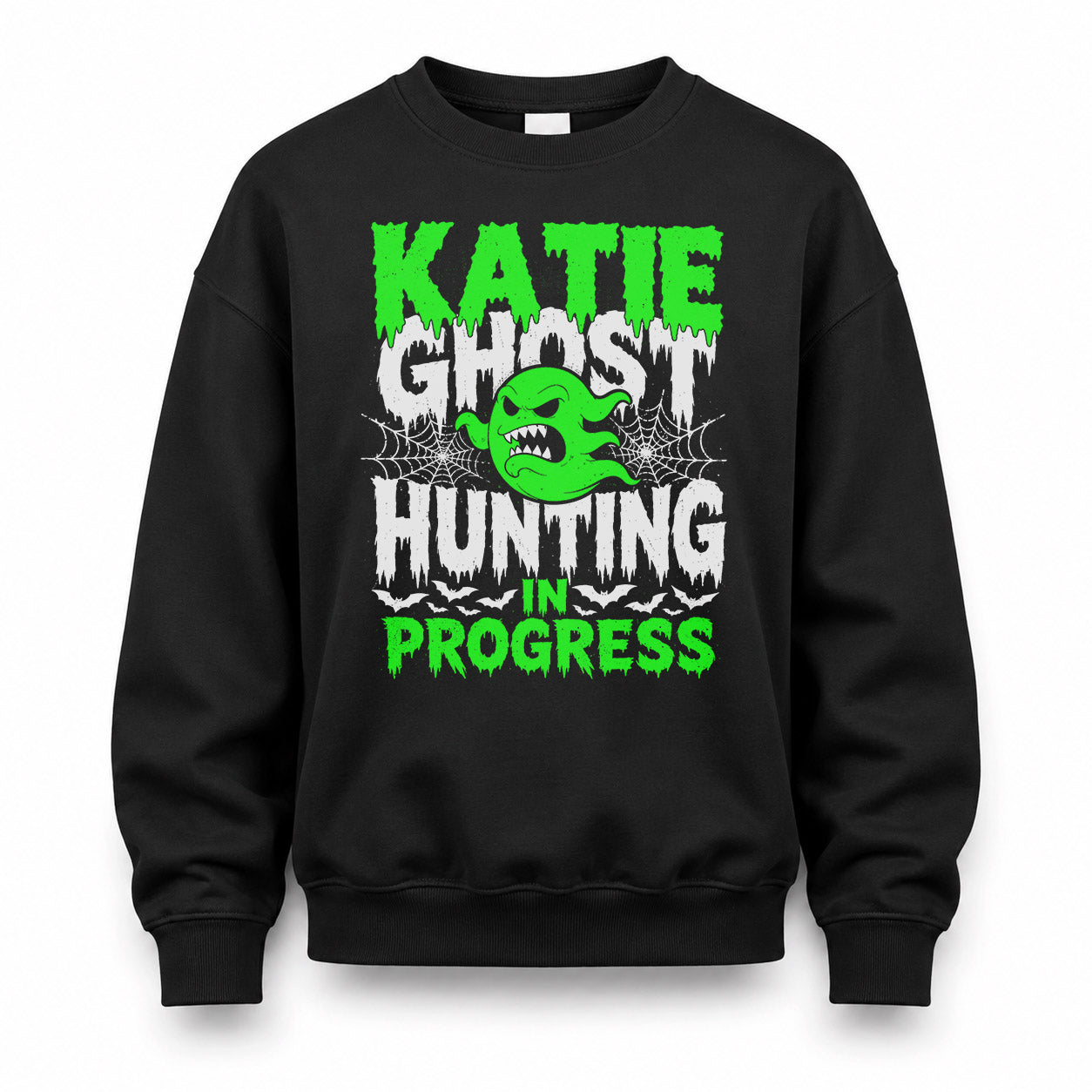 KATIE HW22-K06-109 - NAME Ghost Hunting In Progress Personalized Halloween Shirt
