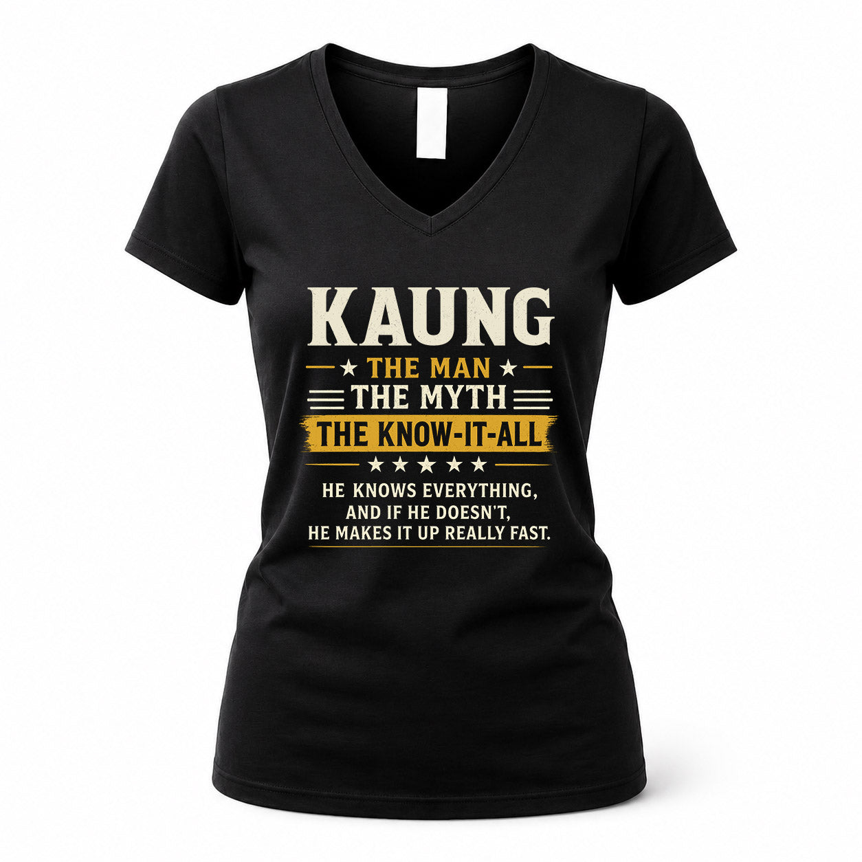 KAUNG TM90-K04-125 - NAME Legendary Know-It-All Personalized Funny Shirt