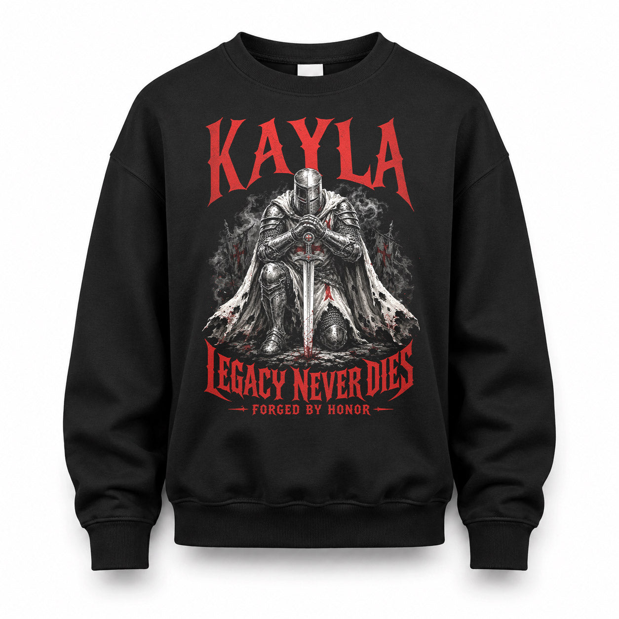 KAYLA HS90-K04-109 - NAME Legacy Never Dies Forged By Honor Personalized Knight