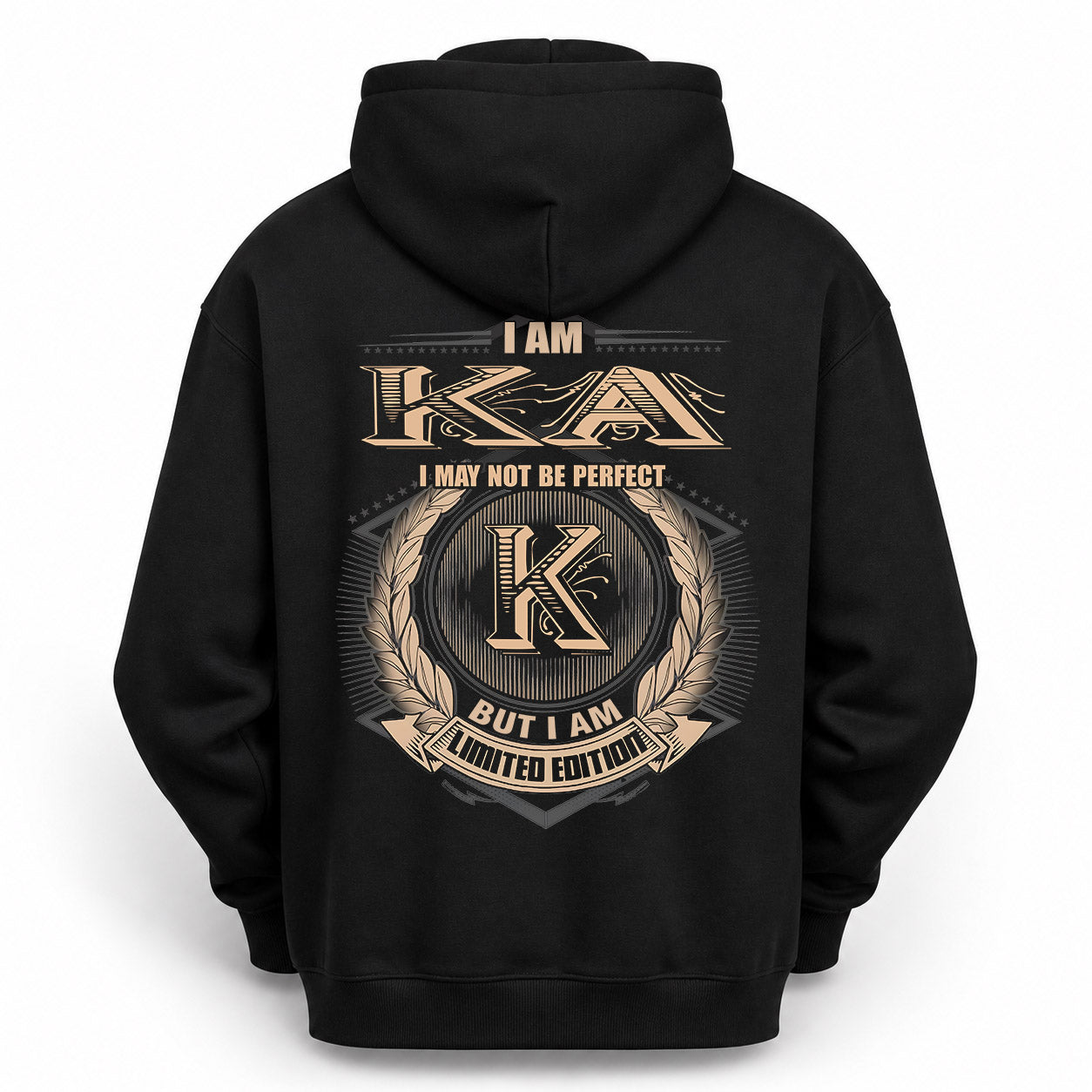 KA PH55-T25-Personalized Name Quote Apparel “I Am NAME May Not Be Perfect But I Am Limited Edition”