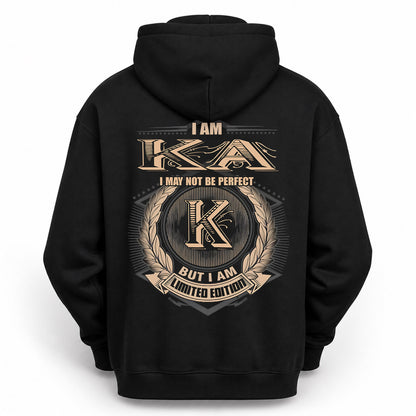 KA PH55-T25-Personalized Name Quote Apparel “I Am NAME May Not Be Perfect But I Am Limited Edition”