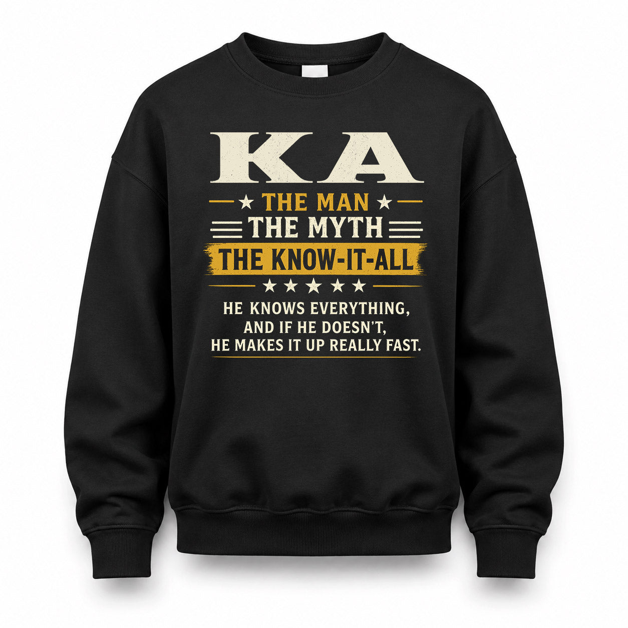 KA TM90-K04-125 - NAME Legendary Know-It-All Personalized Funny Shirt