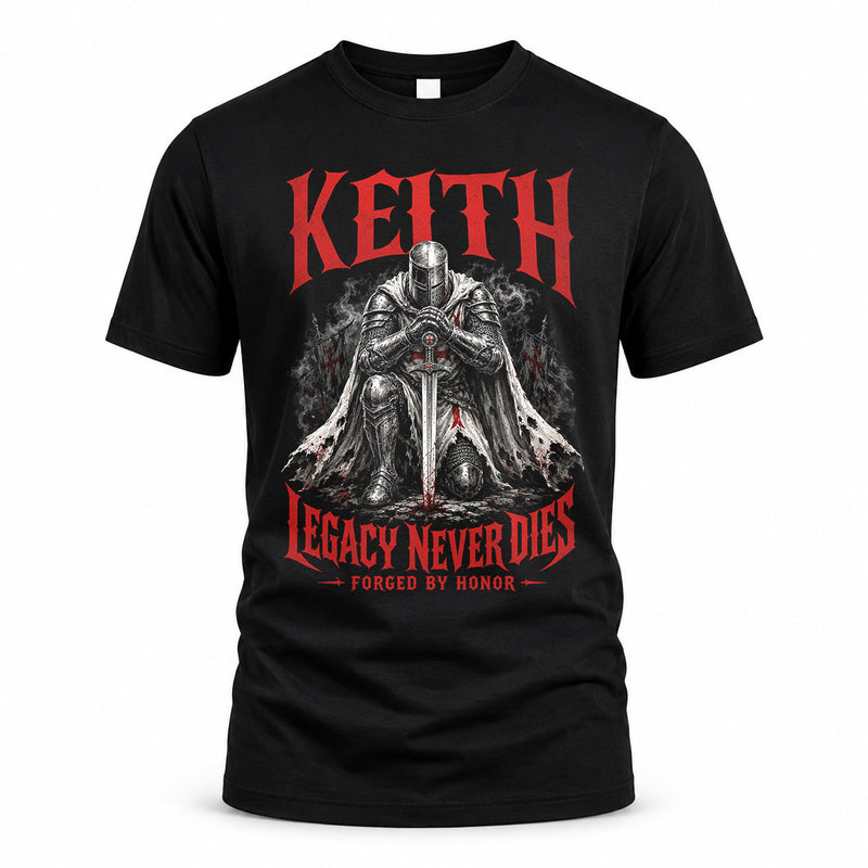 KEITH HS90-K04-109 - NAME Legacy Never Dies Forged By Honor Personalized Knight