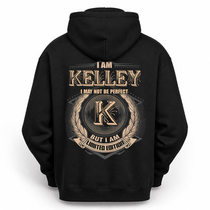 KELLEY PH55-T25-Personalized Name Quote Apparel “I Am NAME May Not Be Perfect But I Am Limited Edition”