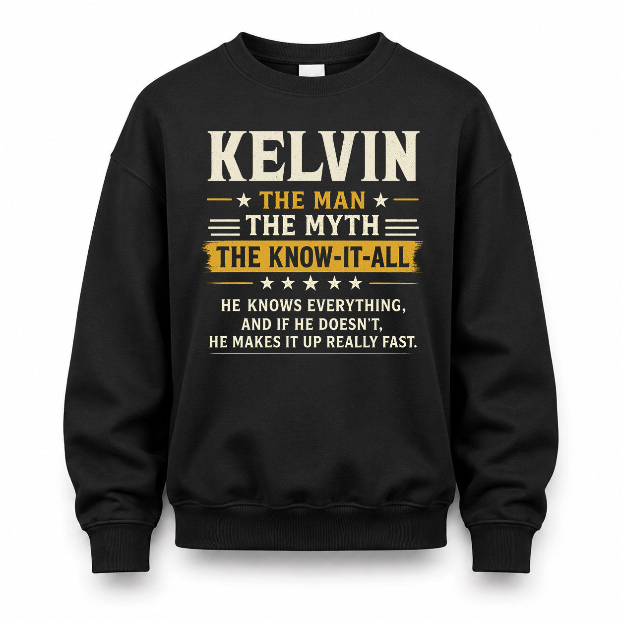 KELVIN TM90-K04-125 - NAME Legendary Know-It-All Personalized Funny Shirt