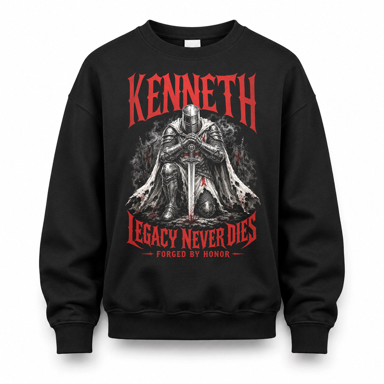KENNETH HS90-K04-109 - NAME Legacy Never Dies Forged By Honor Personalized Knight