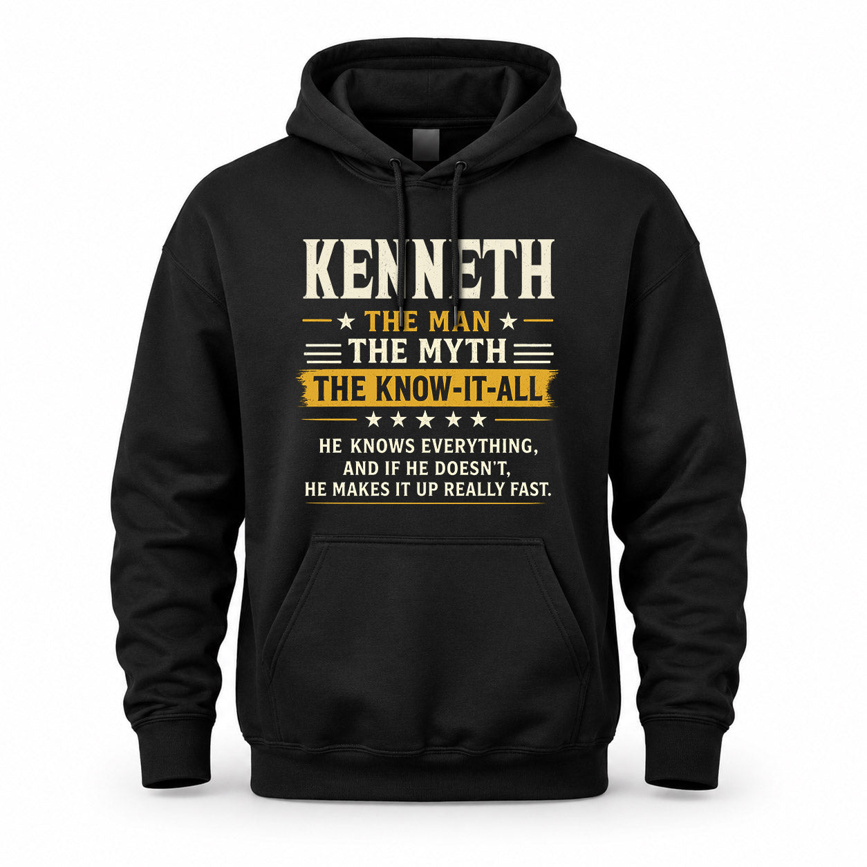KENNETH TM90-K04-125 - NAME Legendary Know-It-All Personalized Funny Shirt