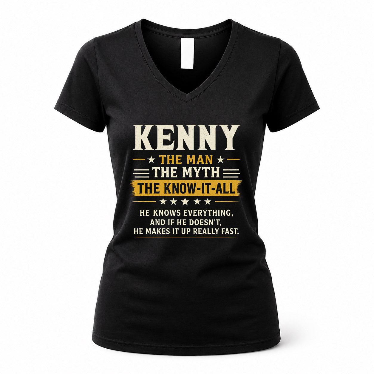 KENNY TM90-K04-125 - NAME Legendary Know-It-All Personalized Funny Shirt