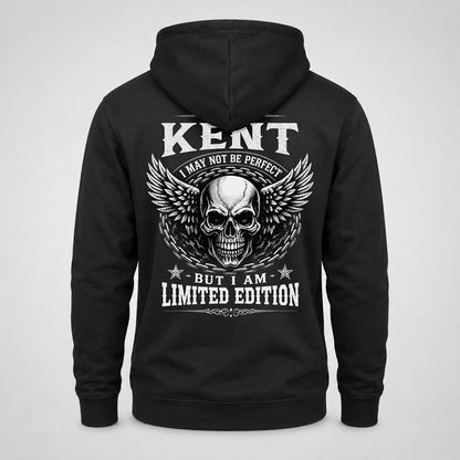 KENT P01-K24-229 – Personalized Skull Graphic Apparel “I Am NAME I May Not Be Perfect But I Am Limited Edition”