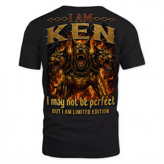 KEN MP88-F2-168–Personalized Bold Quote Apparel “I Am NAME I May Not Be Perfect But I Am Limited Edition