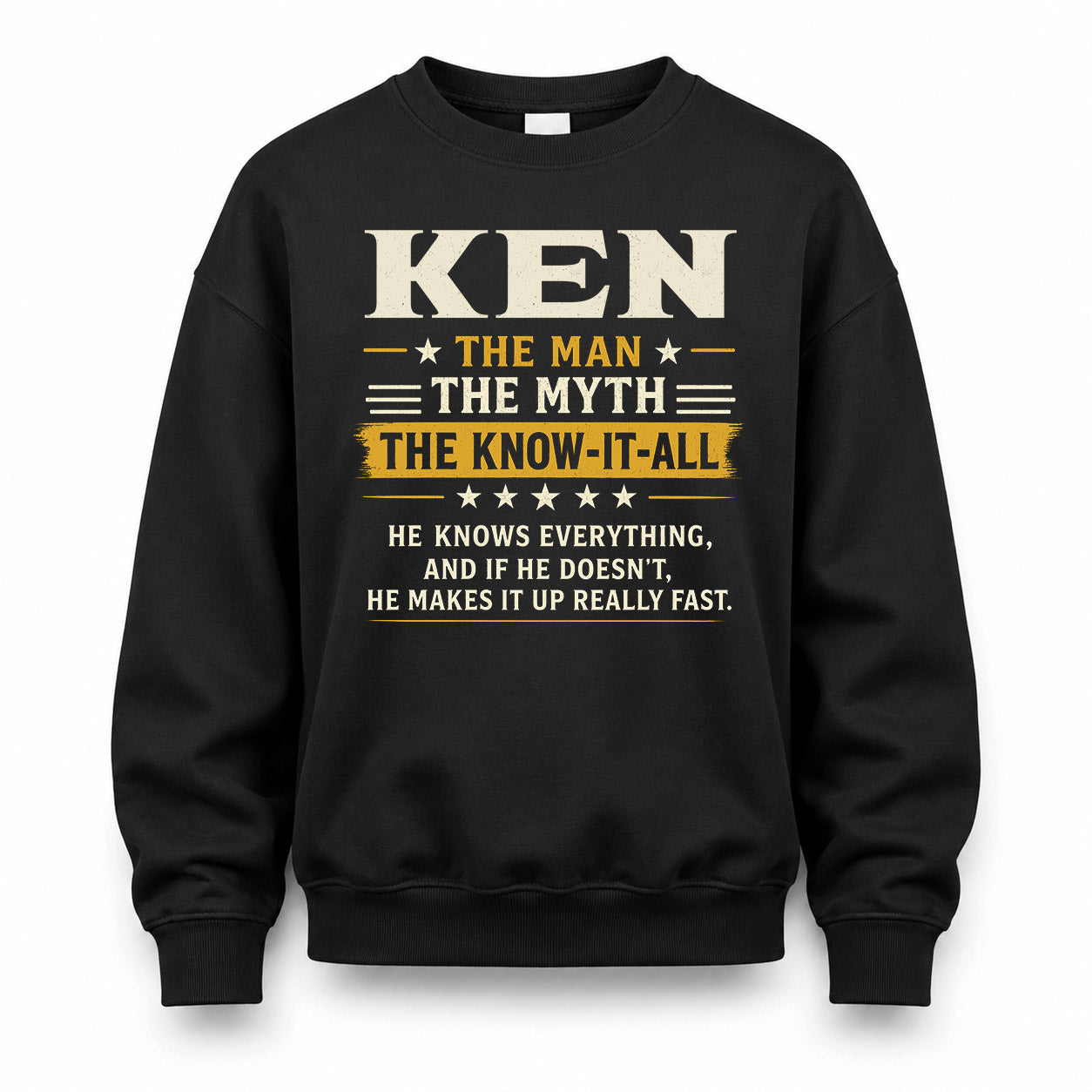 KEN TM90-K04-125 - NAME Legendary Know-It-All Personalized Funny Shirt