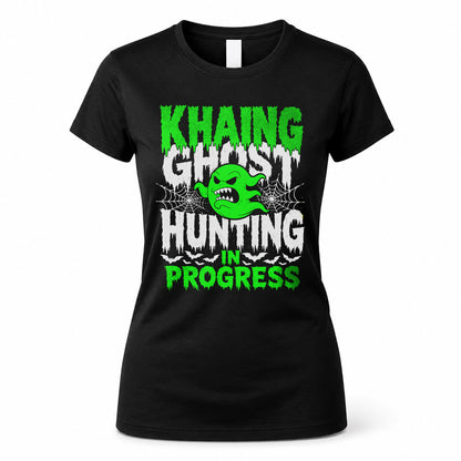 KHAING HW22-K06-109 - NAME Ghost Hunting In Progress Personalized Halloween Shirt