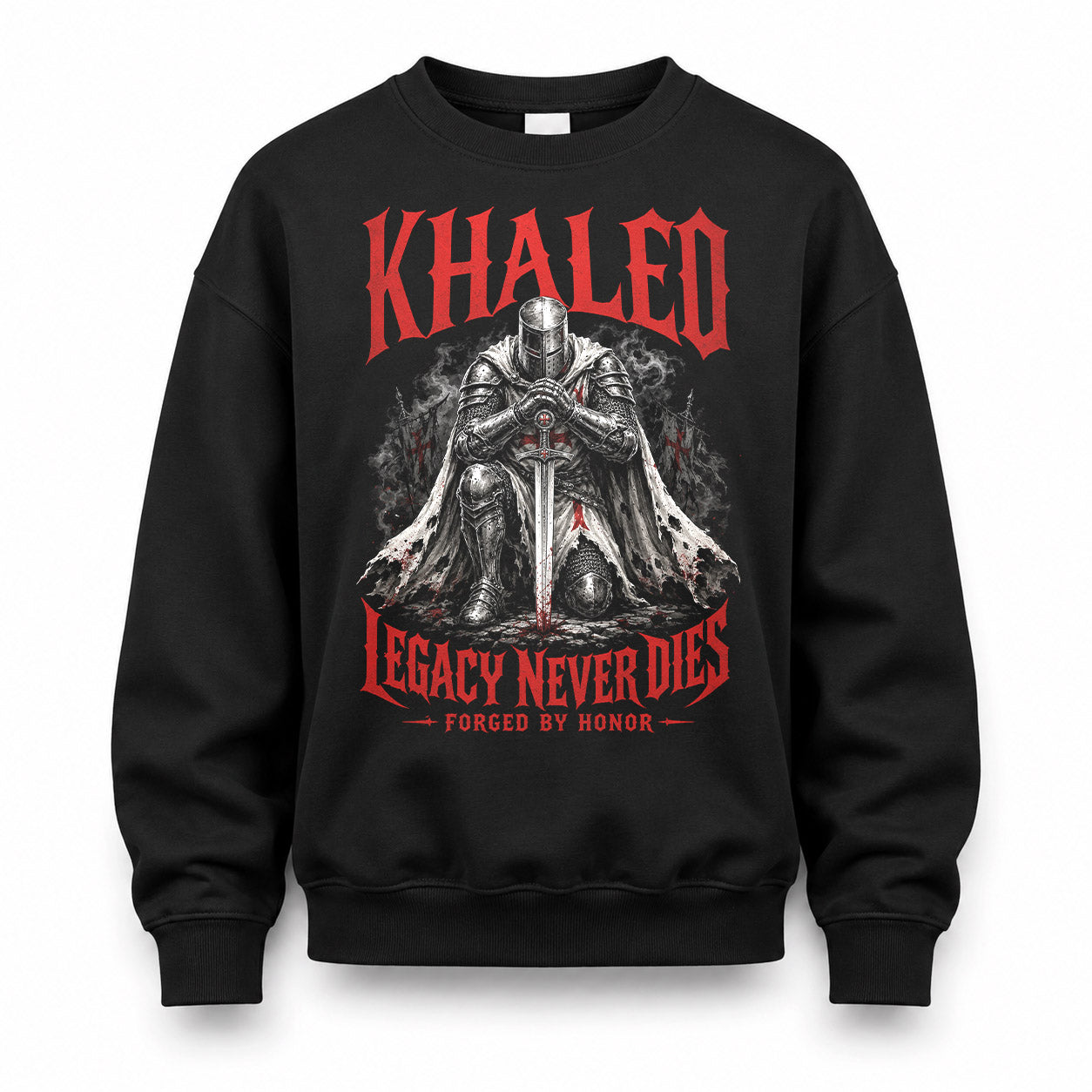 KHALED HS90-K04-109 - NAME Legacy Never Dies Forged By Honor Personalized Knight