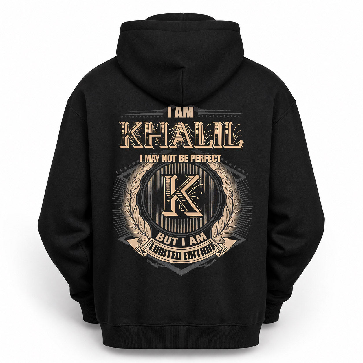 KHALIL PH55-T25-Personalized Name Quote Apparel “I Am NAME May Not Be Perfect But I Am Limited Edition”