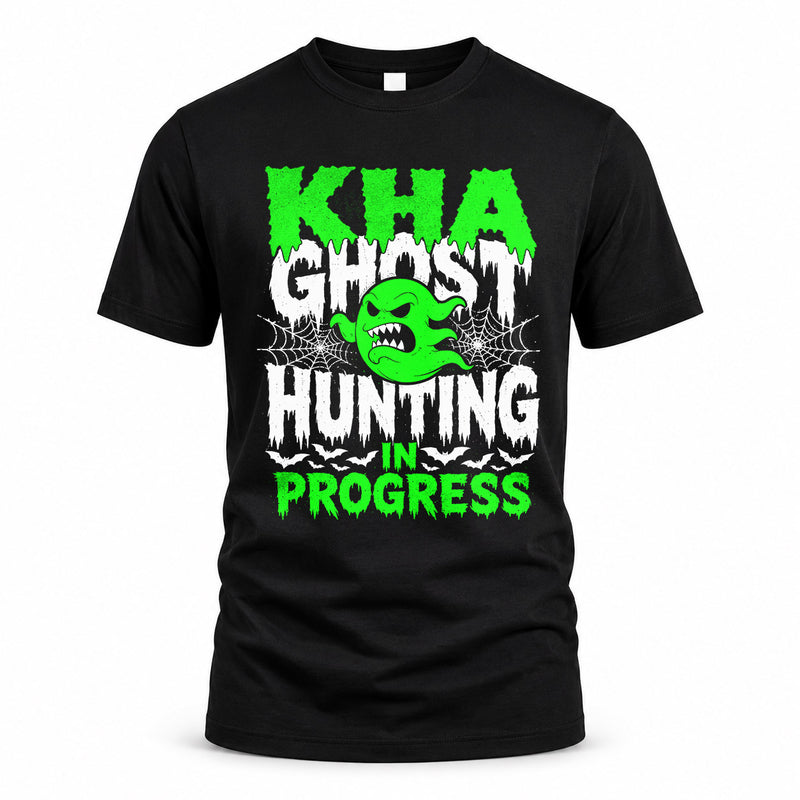 KHA HW22-K06-109 - NAME Ghost Hunting In Progress Personalized Halloween Shirt