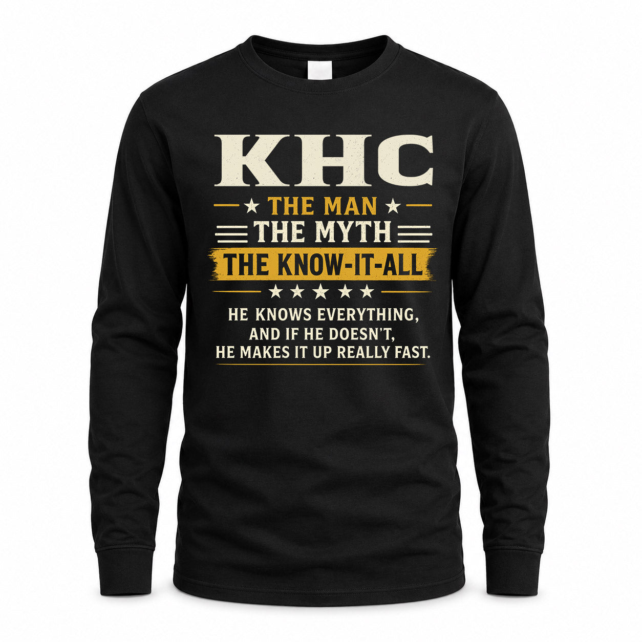KHC TM90-K04-125 - NAME Legendary Know-It-All Personalized Funny Shirt