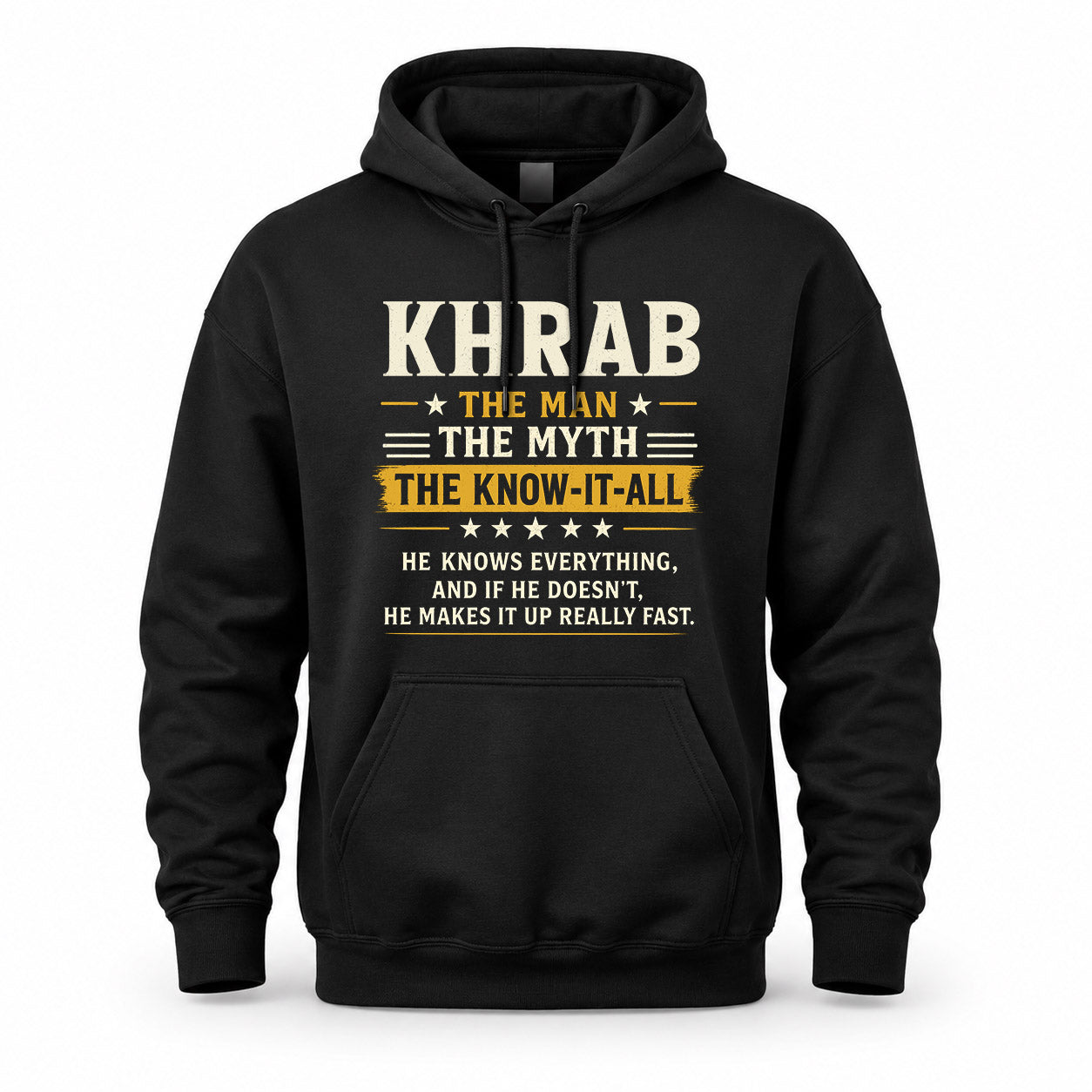 KHRAB TM90-K04-125 - NAME Legendary Know-It-All Personalized Funny Shirt
