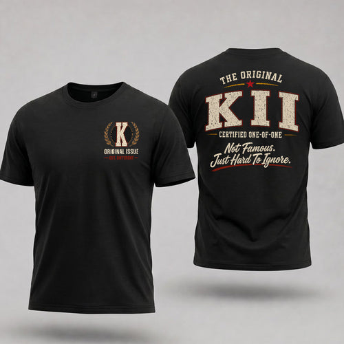 KII W68-F2-168 – Personalized Original Issue Apparel “The Original NAME Certified One-of-One"