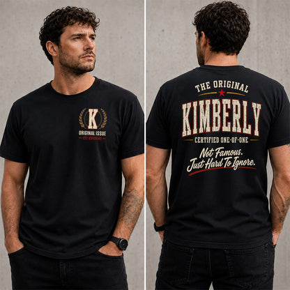 KIMBERLY W68-F2-168 – Personalized Original Issue Apparel “The Original NAME Certified One-of-One"