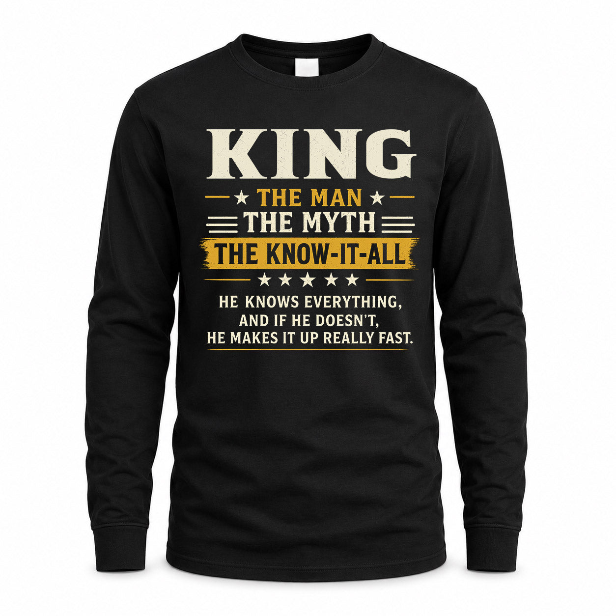 KING TM90-K04-125 - NAME Legendary Know-It-All Personalized Funny Shirt