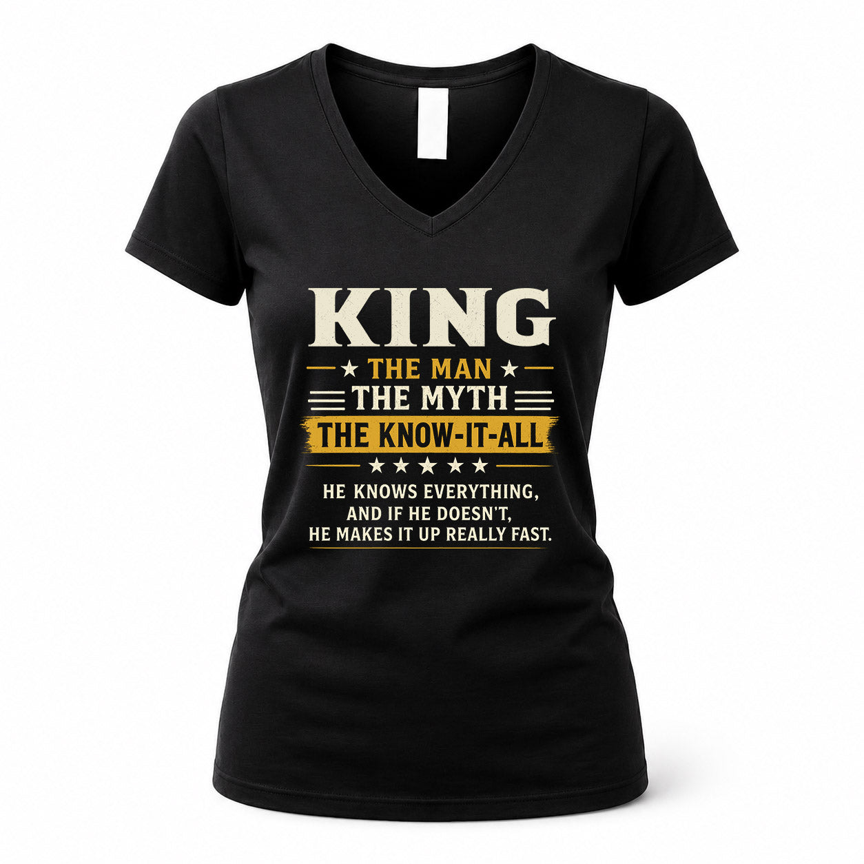 KING TM90-K04-125 - NAME Legendary Know-It-All Personalized Funny Shirt