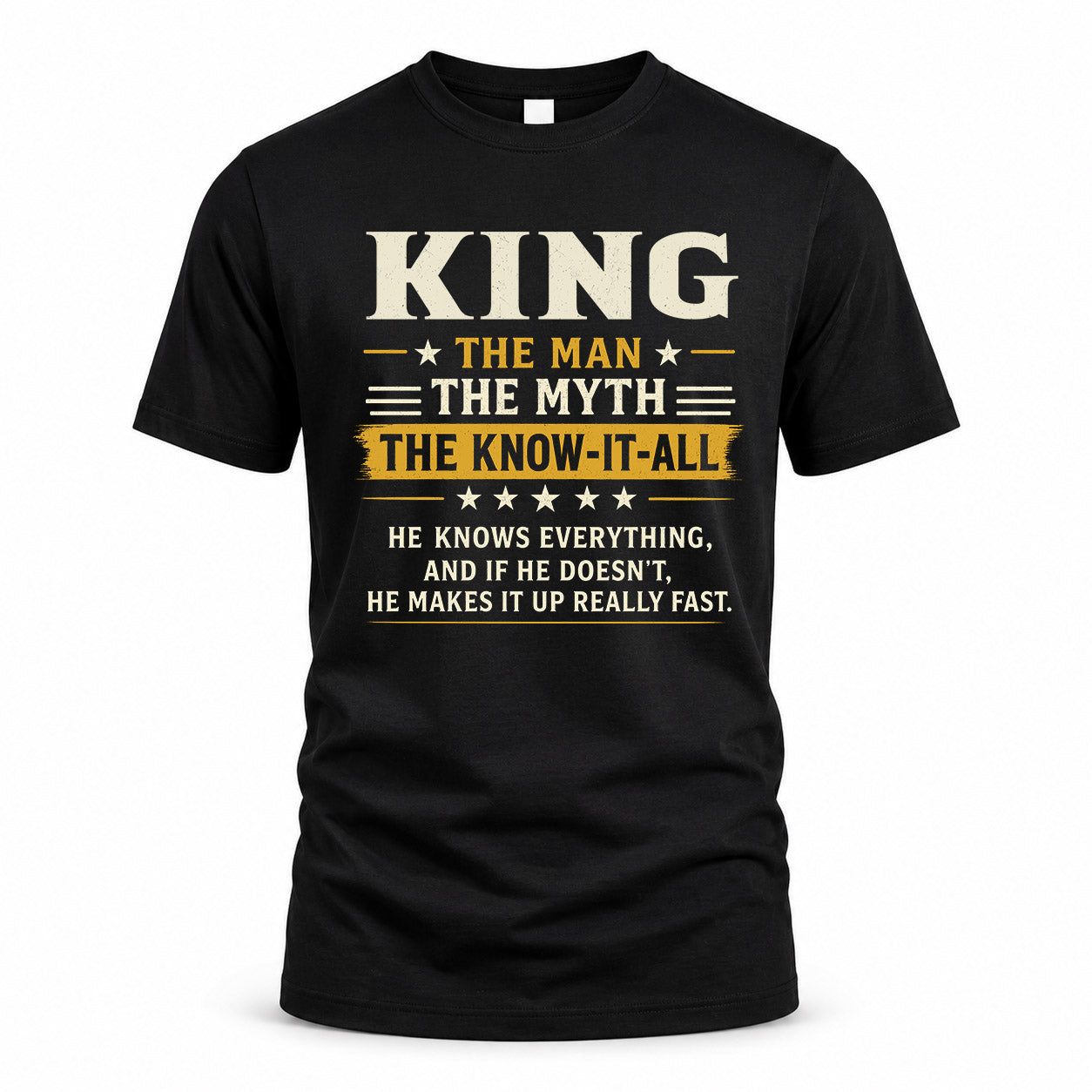 KING TM90-K04-125 - NAME Legendary Know-It-All Personalized Funny Shirt