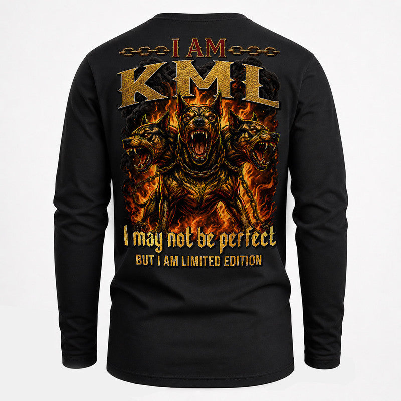 KML MP88-F2-168–Personalized Bold Quote Apparel “I Am NAME I May Not Be Perfect But I Am Limited Edition