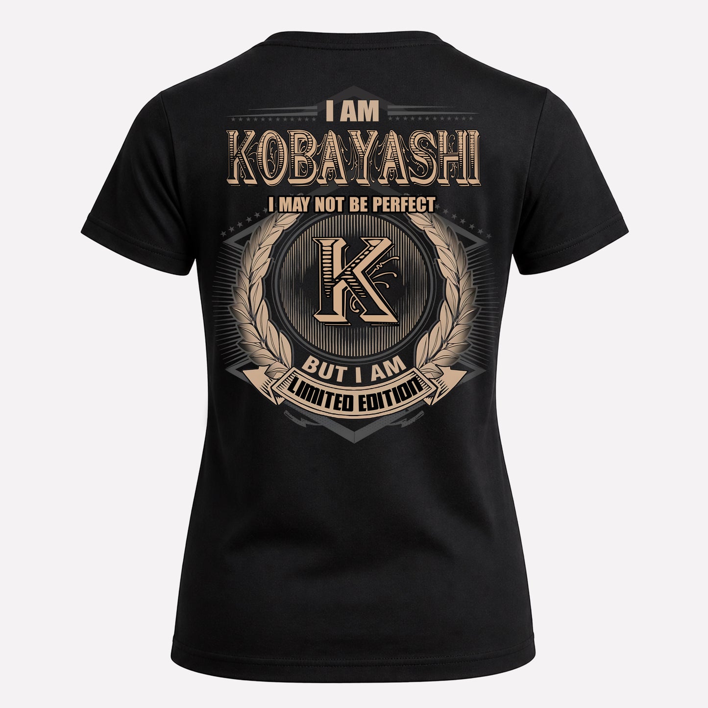 KOBAYASHI PH55-T25-Personalized Name Quote Apparel “I Am NAME May Not Be Perfect But I Am Limited Edition”